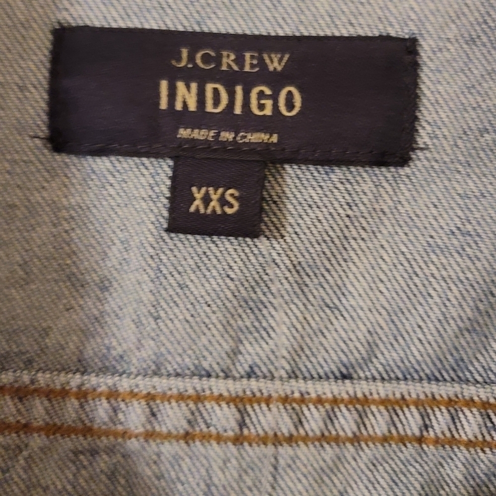 J.Crew Indigo Jean Denim Ripped Style Jacket - Picture 12 of 16